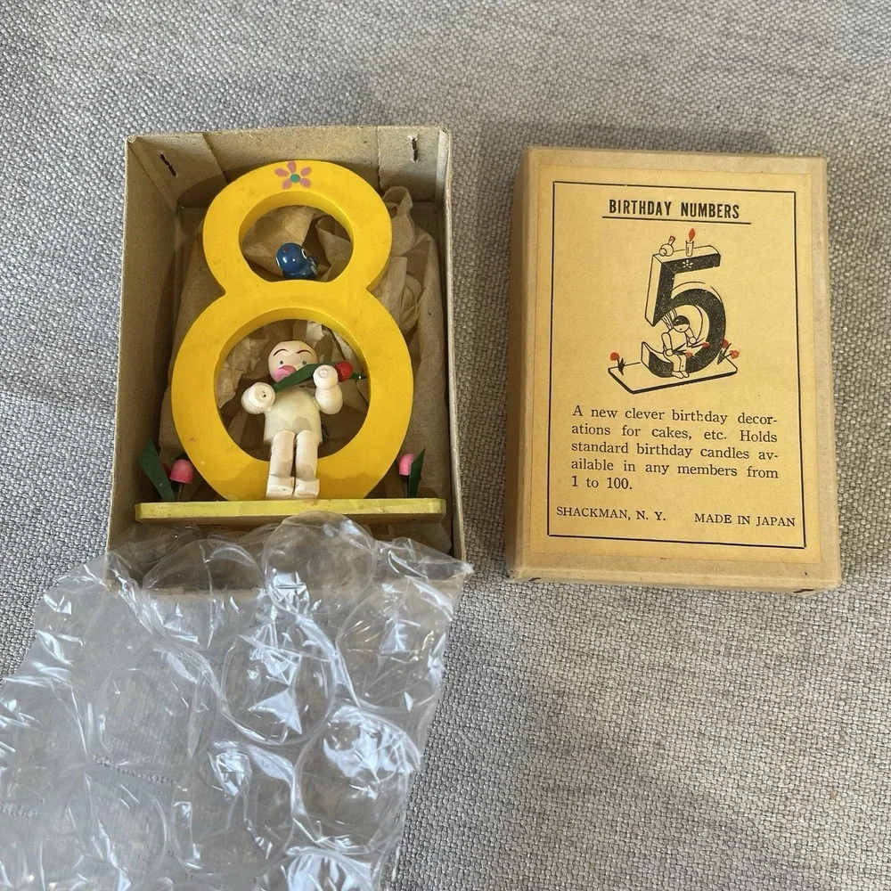 Vintage Shackman Birthday Number Lot Made In Japan Party Supplies